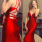 mermaid long prom dress v-neck tight simple prom dress    fg7648