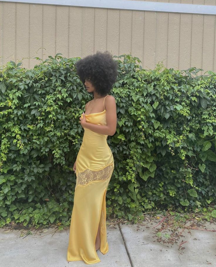 Sexy Yellow Satin Lace Party Dress Long Evening Dress Prom Dresses    fg7808