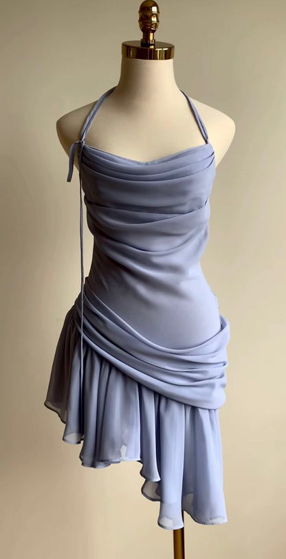 Irregular Chiffon Prom Party Dress Simple Evening Dress  fg7628