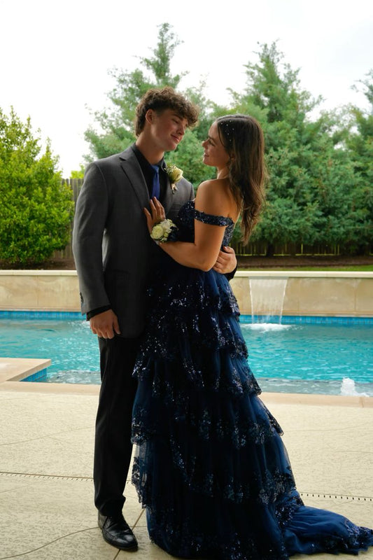 Off Shoulder Shiny Long Party Dress Evening Dress Prom Dresses    fg7833