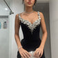 Black Mermaid Sexy Long Formal Dress Evening Party Dresses  fg7763