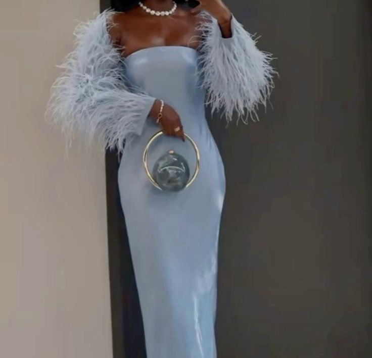 Sky Blue Party Dress Long Formal Evening Dress    fg7480