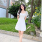 A Line White Homecoming Dress Short Evening Dress Cocktail Dresses Short Party Dress   fg7915