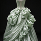 Mint Green Sweetheart Draped Taffeta Ball Gown fg9061