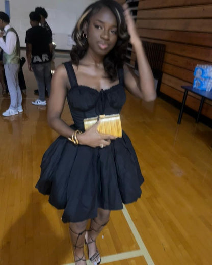 A Line Black Short Evening Dress Cocktail Dresses Short Party Dress   fg7899