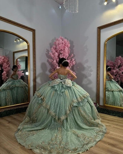 A line sage quinceanera dress for girls, birthday party dresses sweet 16 dresses     fg7485