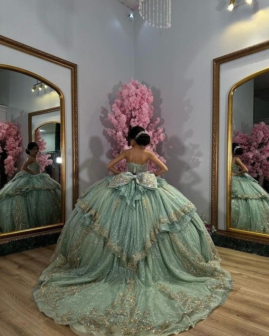 A line sage quinceanera dress for girls, birthday party dresses sweet 16 dresses     fg7485