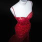 Buntes Meerjungfrau-Partykleid mit Pailletten und langen Abschlusskleidern fg8362