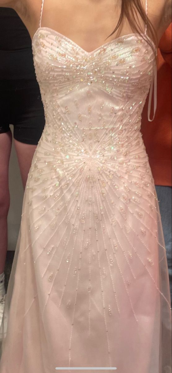 Pink Beaded Long Prom Dress A Line Formal Evening Gown fg8334