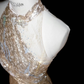Champagne Sequin Prom Party Dress Shiny Evening Dress Birthday Outfit fg8687