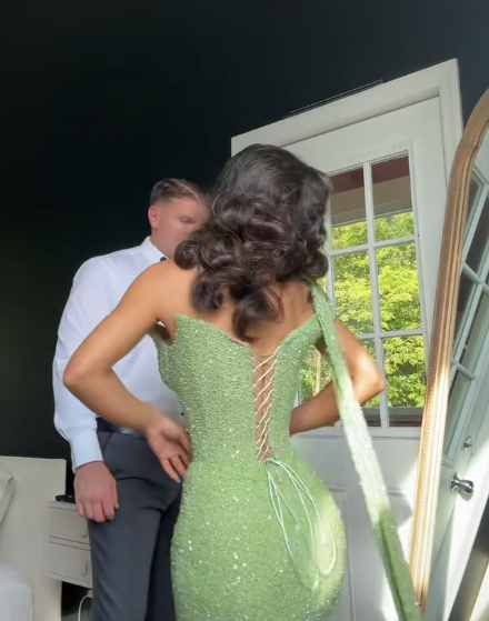 Robe de soirée longue verte élégante, robe de bal, nouvelle collection, robe de soirée sirène fg8020