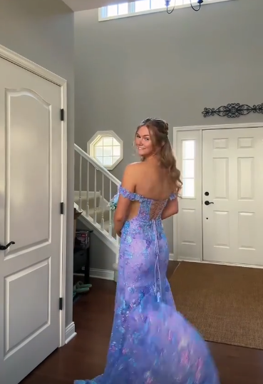 Off The Shoulder Lace Prom Dress Sexy Mermaid Graduation Dress Evening Dress fg8401