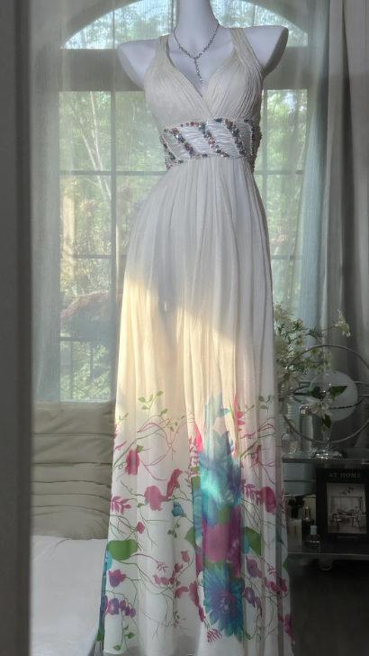 Buntes Meerjungfrau-Partykleid mit Pailletten und langen Abschlusskleidern fg8362