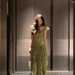 Robe de soirée longue sirène colorée à paillettes, tenue de remise de diplôme fg8362