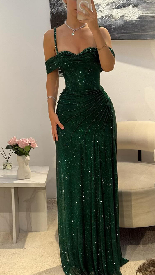 Buntes Meerjungfrau-Partykleid mit Pailletten und langen Abschlusskleidern fg8362