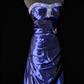Strapless Iridescent Satin Mermaid Evening Gown with Rhinestone & Butterfly Appliqué fg8951
