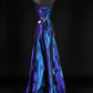 Strapless Iridescent Satin Mermaid Evening Gown with Rhinestone & Butterfly Appliqué fg8951
