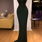 Sparkly Mermaid Spaghetti Straps Sleeveless Sequin Dark Green Prom Dresses Long Prom Dress        fg5119