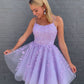 Lilac party dress short cocktail dresses homecoming dress  fg3287