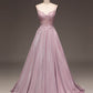 A-Linie Spaghettiträger Langes Glitzer Ballkleid fg5181