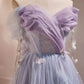 Off Shoulder Sweetheart Long Formal Dress, Tulle Prom Dress      fg5025