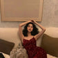 Sexy Mermaid Red Sequin Evening Dresses      fg4873