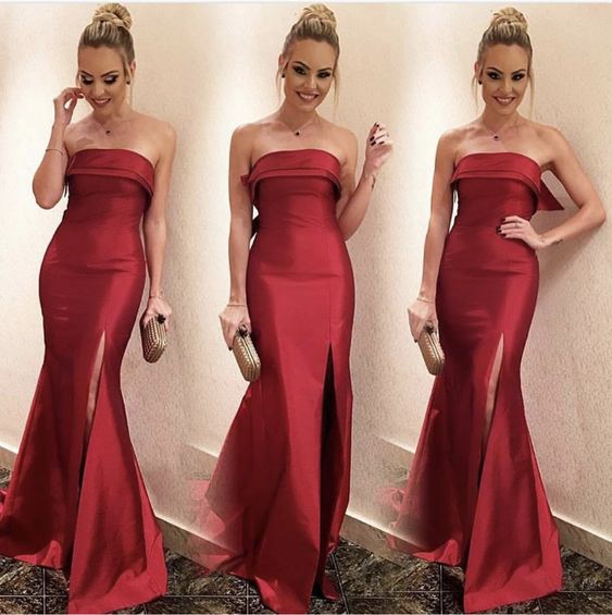 Burgundy Evening Dress Wedding Party Prom Dresses      fg4386