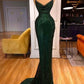 Sexy Sheath/column Cowl Neck Green Prom Dresses       fg5120