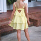 Yellow Short Homecoming Dress Party Dresses      fg3624