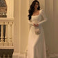 Ivory Long Sleeves Prom Dresses Party Dress     fg3437