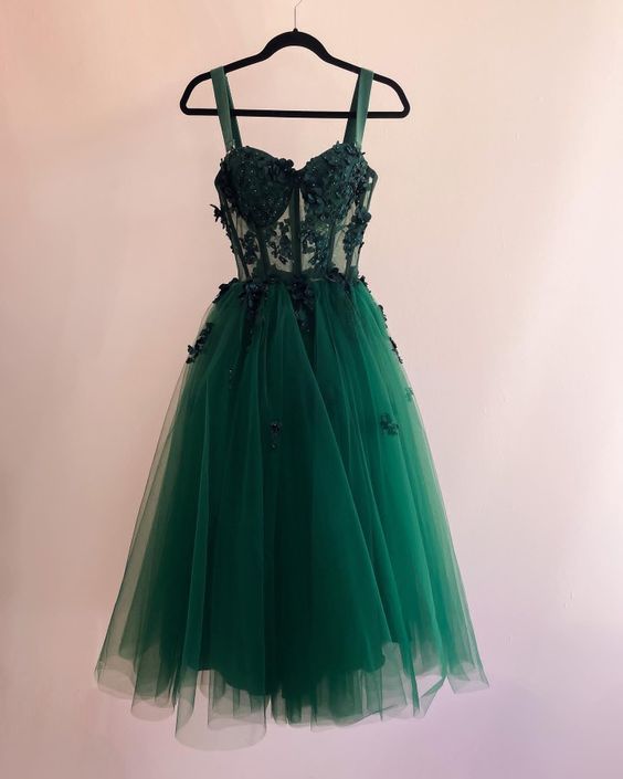 Green Homecoming Dress Short Party Gown   fg4204
