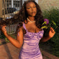 lavender short homecoming dress , sexy homecoming dress     fg3483