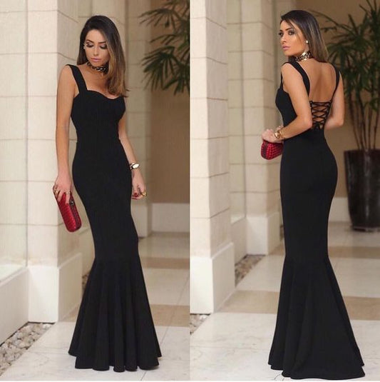 black prom dress long evening formal gown      fg4273