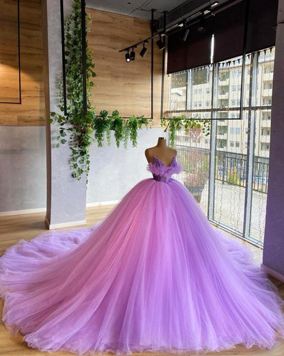 Romantic Ball Gwon , Chic Tulle Prom Dress   fg4306