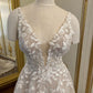 A-line Lace Dream Romantic Long Wedding Dresses     fg3523