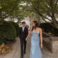 Light Blue Elegant Long Evening Gown Women Sexy Prom Dresses     fg3848