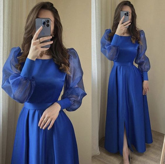 Royal Blue Evening Dresses Prom Gowns Formal Women Dress       fg4125
