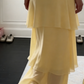 Gelbes, modisches, langes Ballkleid, Abend- und Partykleider fg7739