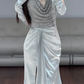 Buntes Meerjungfrau-Partykleid mit Pailletten und langen Abschlusskleidern fg8362