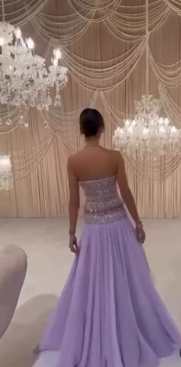 Lilac Strapless Long Prom Dresses Party Dress 20th Birthday Outfits  fg8343