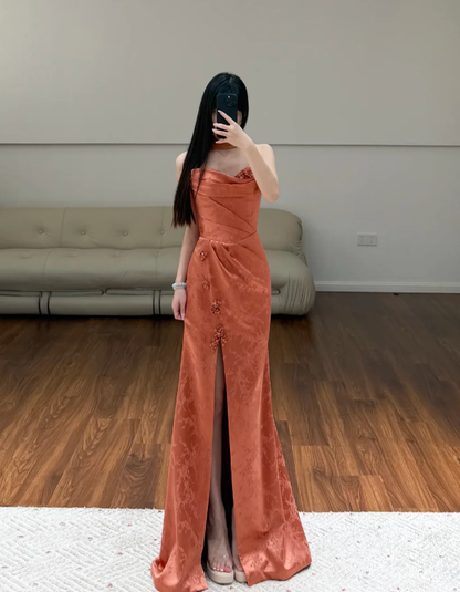 Buntes Meerjungfrau-Partykleid mit Pailletten und langen Abschlusskleidern fg8362
