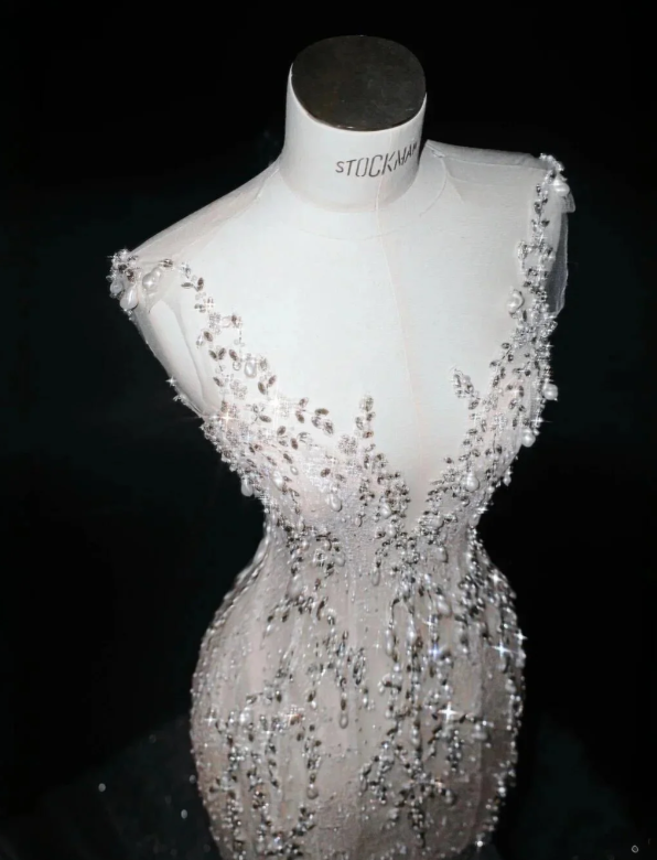Buntes Meerjungfrau-Partykleid mit Pailletten und langen Abschlusskleidern fg8362