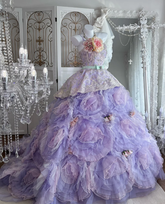 Ball Gown Lilac Sweet 16 Birthday Dress Prom Party Dress Evening Dress fg8649