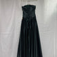 Stunning A Line Satin Prom Party Dress With Beading Modest Graduation Dress  fg8751