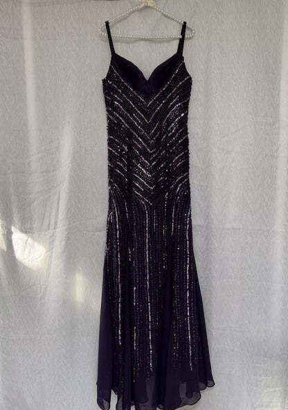 V Neck Beading Prom Party Dress Luxurious Evening Dress  fg8754