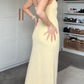 Yellow Fashion Long Prom Dress Evening Party Dresses  fg7739