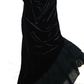 Black Velvet Tiered Cocktail Dress Prom Party Gowns Formal Dresses(Jacket not included)      fg7231