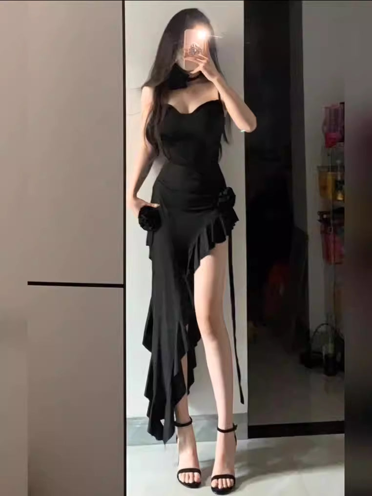 Robe de soirée longue sirène colorée à paillettes, tenue de remise de diplôme fg8362