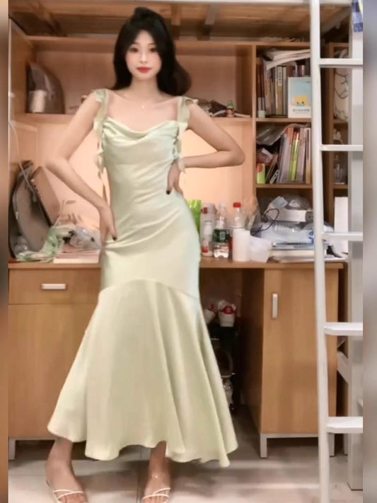 Buntes Meerjungfrau-Partykleid mit Pailletten und langen Abschlusskleidern fg8362