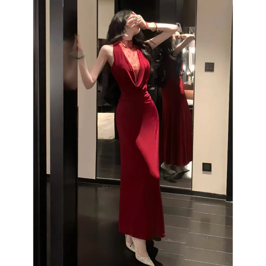 Buntes Meerjungfrau-Partykleid mit Pailletten und langen Abschlusskleidern fg8362